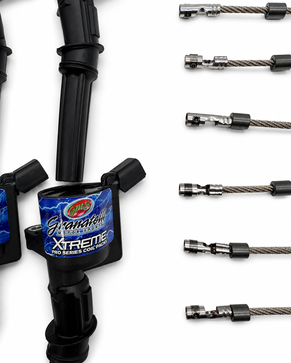 1997–2014 Ford 4.6L/5.4L 2V Granatelli 65K Pro Series Extreme Coil Packs & Connector Kit – 28-1697SC