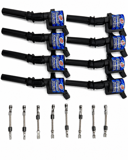 1997–2014 Ford 4.6L/5.4L 2V Granatelli 65K Pro Series Extreme Coil Packs & Connector Kit – 28-1697SC