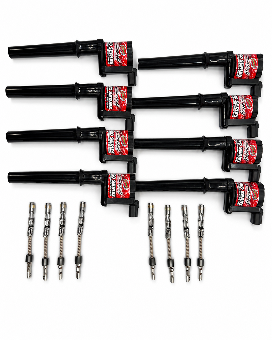 Pro Series 60,000-Volt Coil-On-Plug & Connector Kit for Ford 4.6L, 5.4L & 5.8L 4-Valve Engines – 28-1705CP