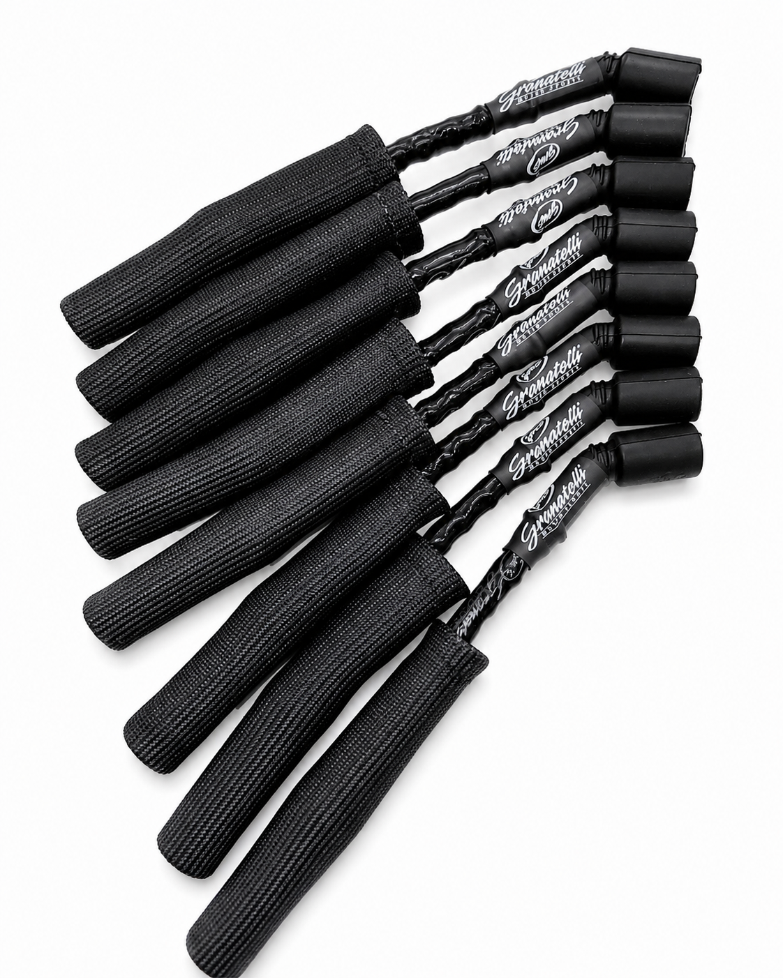 Granatelli GM LS & LT 0-Ohm 12" Black High-Temp Spark Plug Wires w/ Black Kevlar Boots – 28-1629HTBB