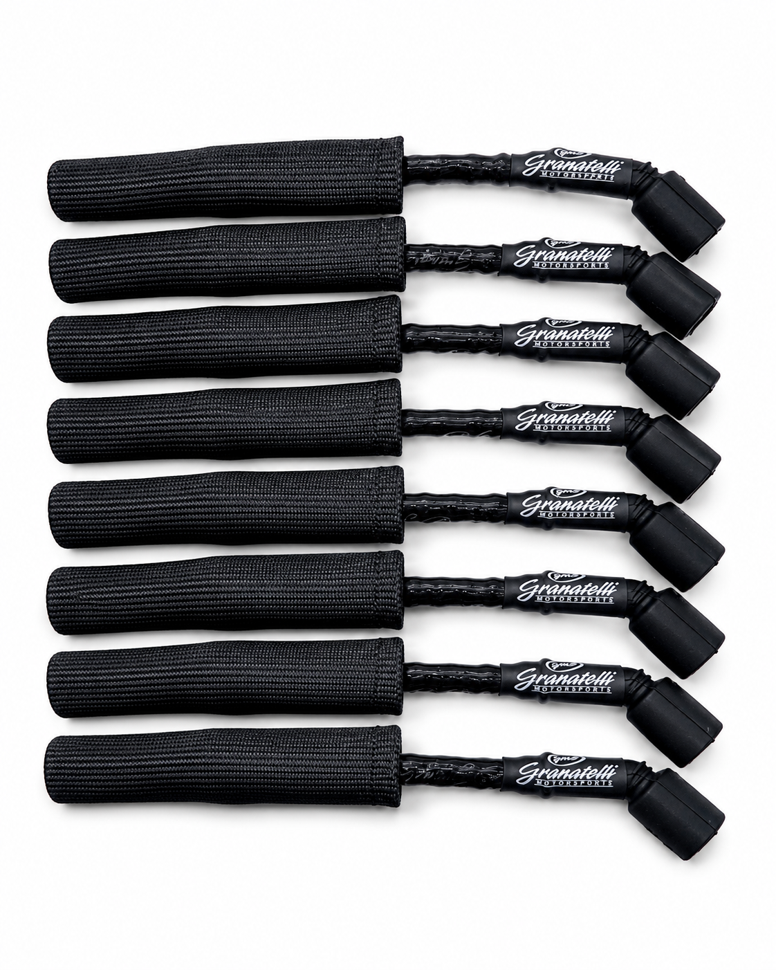 Granatelli GM LS & LT 0-Ohm 10" Black High-Temp Spark Plug Wires w/ Kevlar Boots – 28-1545HTBB