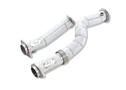 S58 3.5" Maxflow Downpipes w/ Heatshield for G8X M3 M4 & G87 M2 - Yonristic Performance