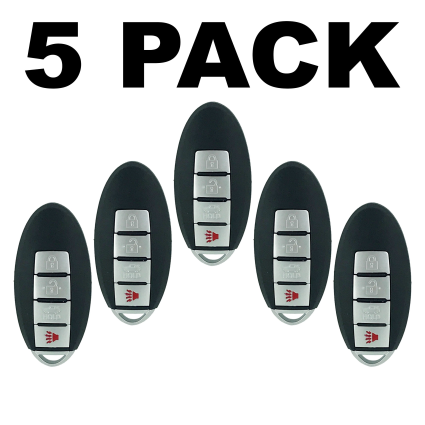 Nissan Infiniti 4 Button Smart Key 2007-2015 for FCC: KR55WK48903 / KR55WK49622 - Pack of 5