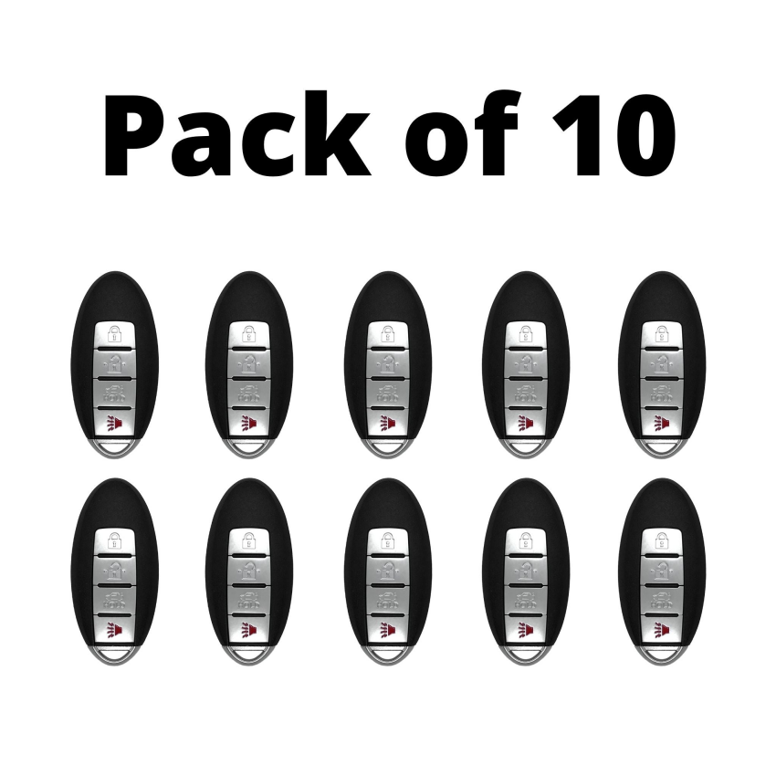 Nissan Infiniti 4 Button Smart Key 2007-2015 for FCC: KR55WK48903 / KR55WK49622 - Pack of 10