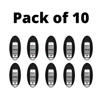Nissan Infiniti 4 Button Smart Key 2007-2015 for FCC: KR55WK48903 / KR55WK49622 - Pack of 10