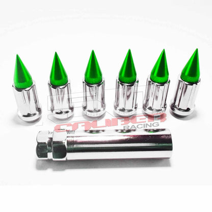 12 x 1.5 mm Chrome Spiked Lug Nuts Anodized - 16 Pack
