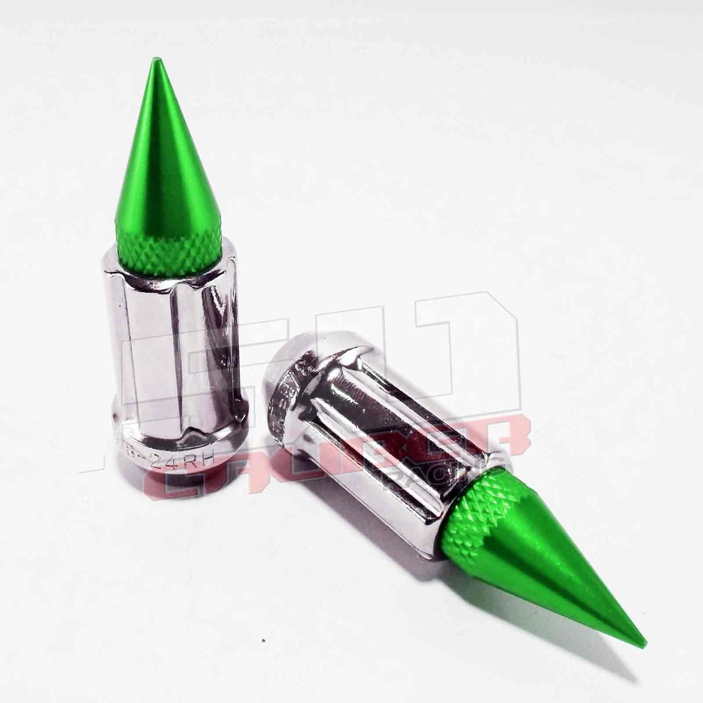 12 x 1.5 mm Chrome Spiked Lug Nuts Anodized - 16 Pack