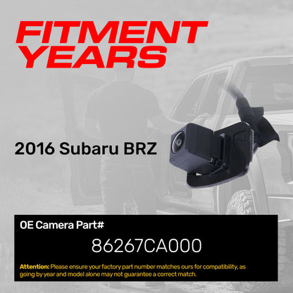 Subaru BRZ (2016) OEM Replacement Backup Camera OE Part # 86267CA000