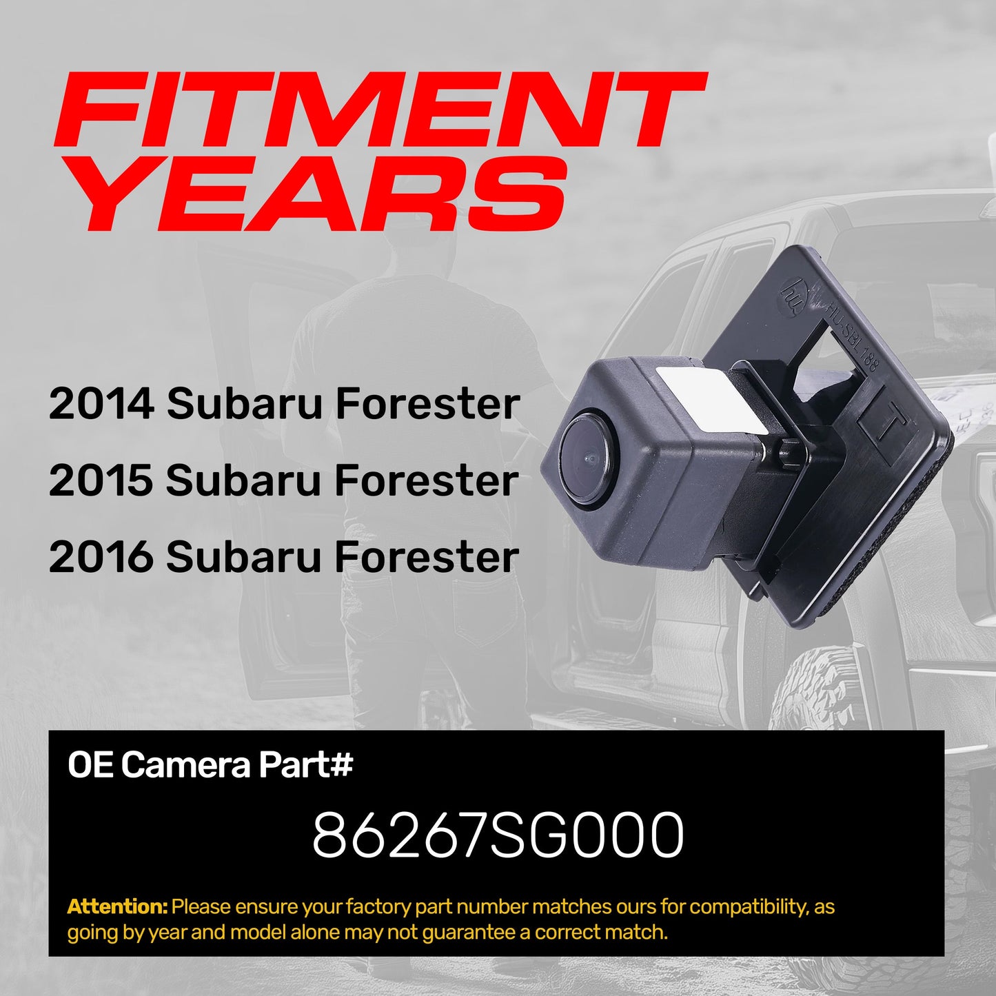 Subaru Forester (2014-2016) OEM Replacement Backup Camera OE Part # 86267SG000