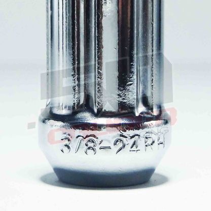 3/8 x 24 Chrome Spiked Lug Nuts Anodized - 16 Pack