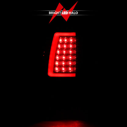 ANZO 1999-2002 Chevy Silverado 1500 LED Taillights Plank Style Black w/Smoke Lens 311331