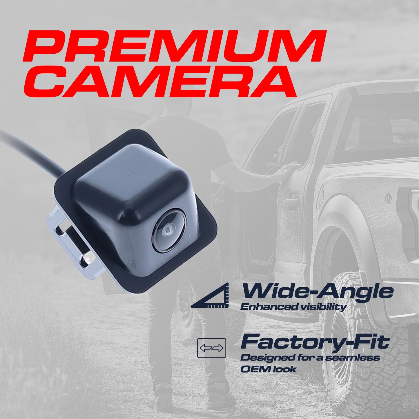 Cadillac CTS Sedan w/o Surround View (2014-2016), Cadillac CTS Sedan w/o Surround View w/o Video Display Mirror (2017-2019) OEM Replacement Backup Camera OE Part # 23387830, 22881099, 84122569