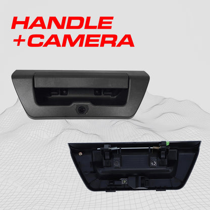 Ford F150 (2015-2018) Black Replacement Tailgate Handle with Backup Camera (No Key Hole)