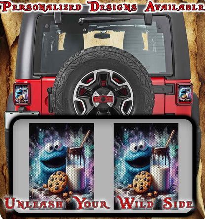 Cookie monster Taillight cover decal 28