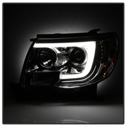 Spyder Toyota Tacoma 05-11 Projector Headlights - Light Bar DRL - Chrome PRO-YD-TT05V2-LB-C 5084668