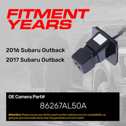 Subaru Outback (2016-2017) OEM Replacement Backup Camera OE Part # 86267AL50A