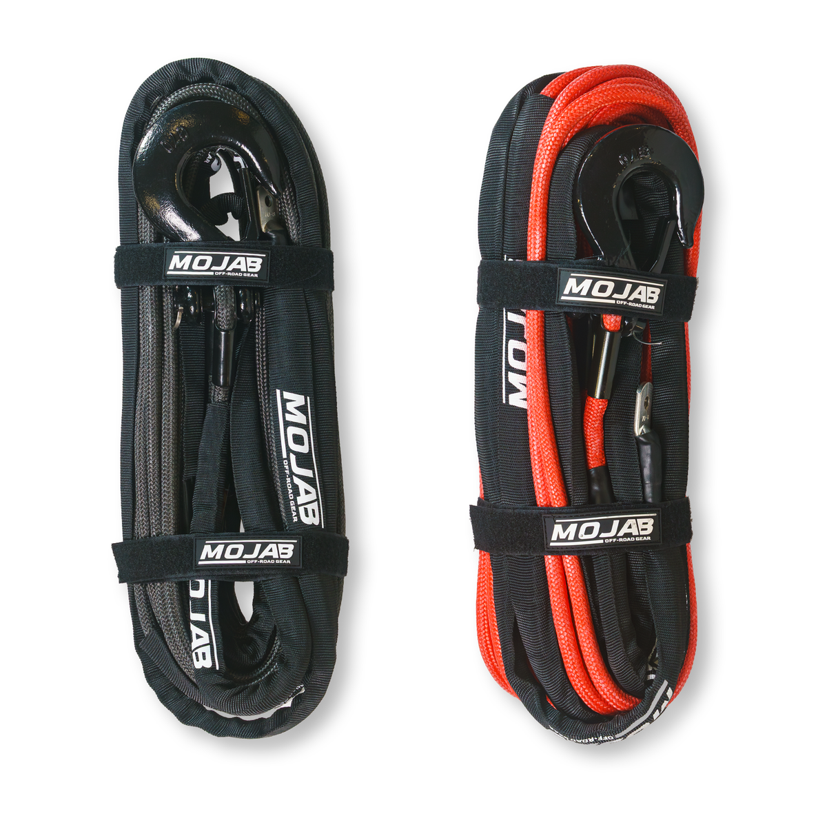 MOJAB 3/8'' x 85' Double Braided Winch Rope with Forged Hook