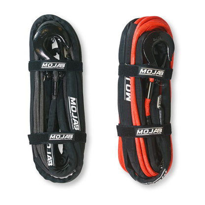 MOJAB 3/8'' x 85' Double Braided Winch Rope with Forged Hook