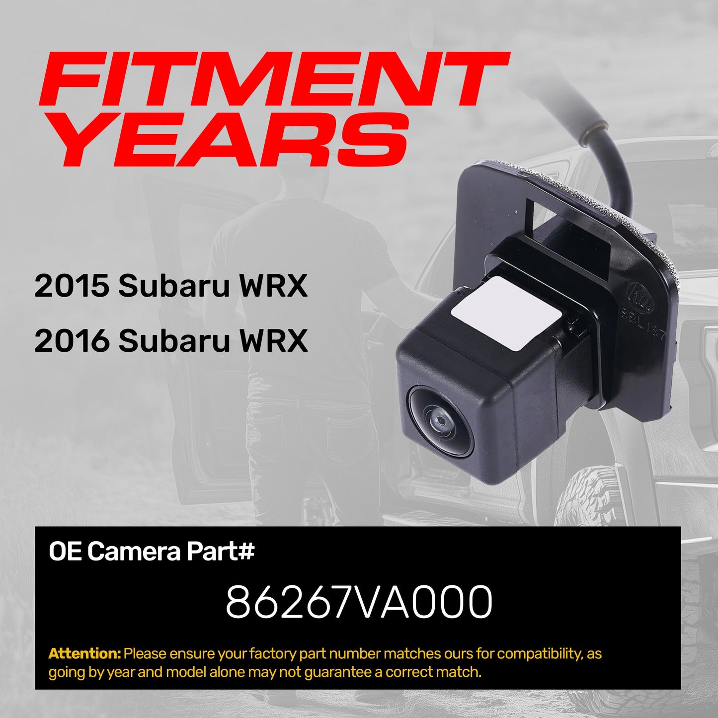 Subaru WRX (2015-2016) OEM Replacement Backup Camera OE Part # 86267VA000