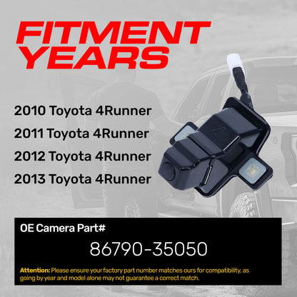 Toyota 4Runner (2010-2013) OEM Replacement Backup Camera OE Part # 86790-35050