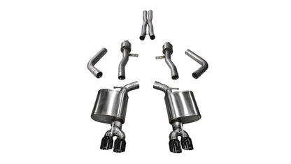 Corsa Performance 15-17 Dodge Challenger Hellcat Dual Rear Exit Sport Exhaust w/ 3.5in