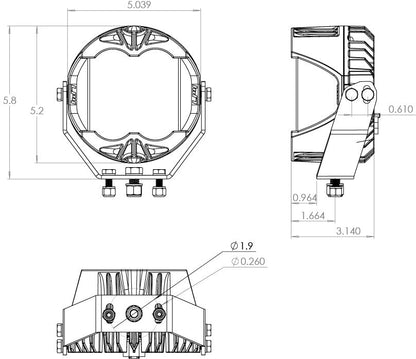 LP4 Pro LED Driving/Combo Baja Amber Lens Pair
