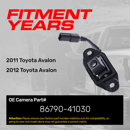 Toyota Avalon (2011-2012) OEM Replacement Backup Camera OE Part # 86790-41030