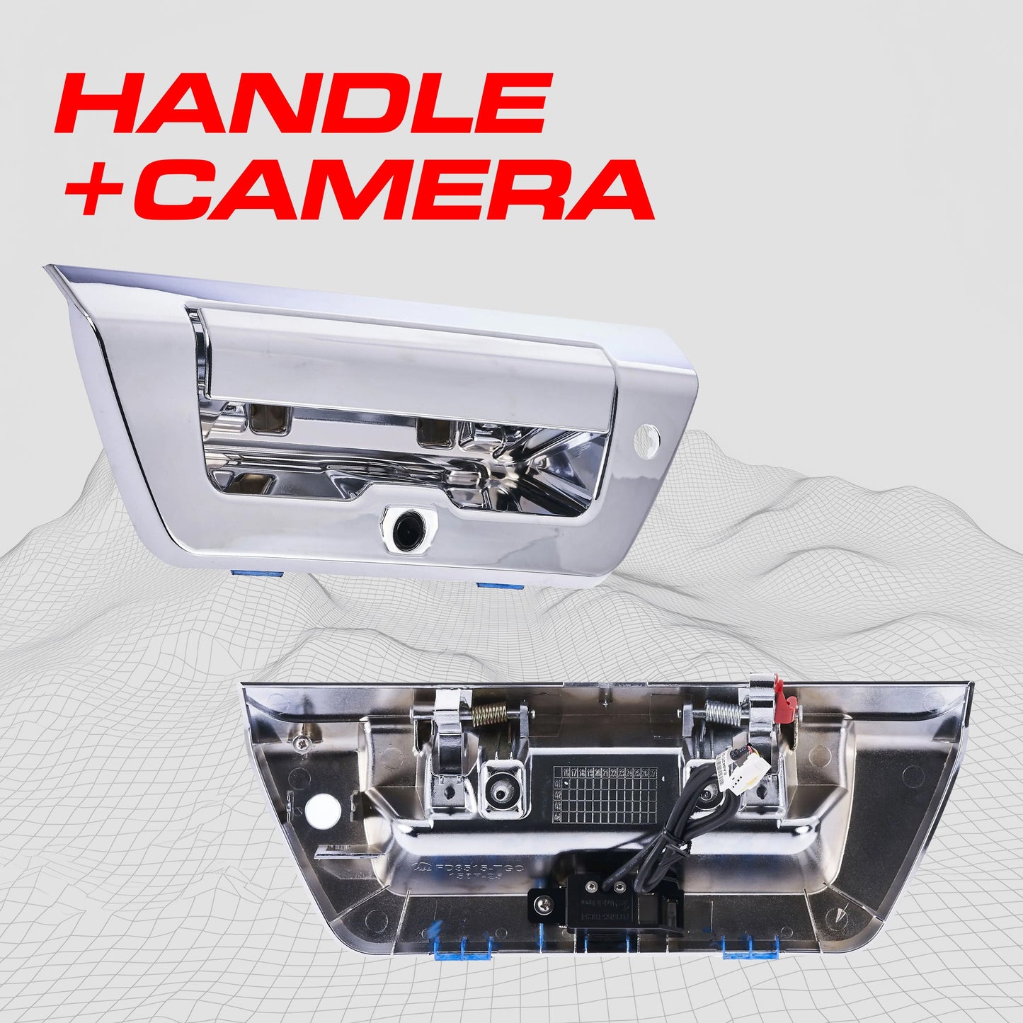 Ford F150 (2015-2018) Chrome Replacement Tailgate Handle with Backup Camera