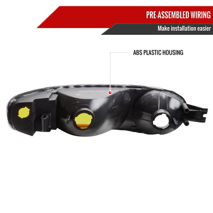 1999-2006 GMC Sierra/2007 Sierra Classic/2000-2006 Yukon XL Denali Factory Style Turn Signal Bumper Lights (Matte Black Housing/Clear Lens)