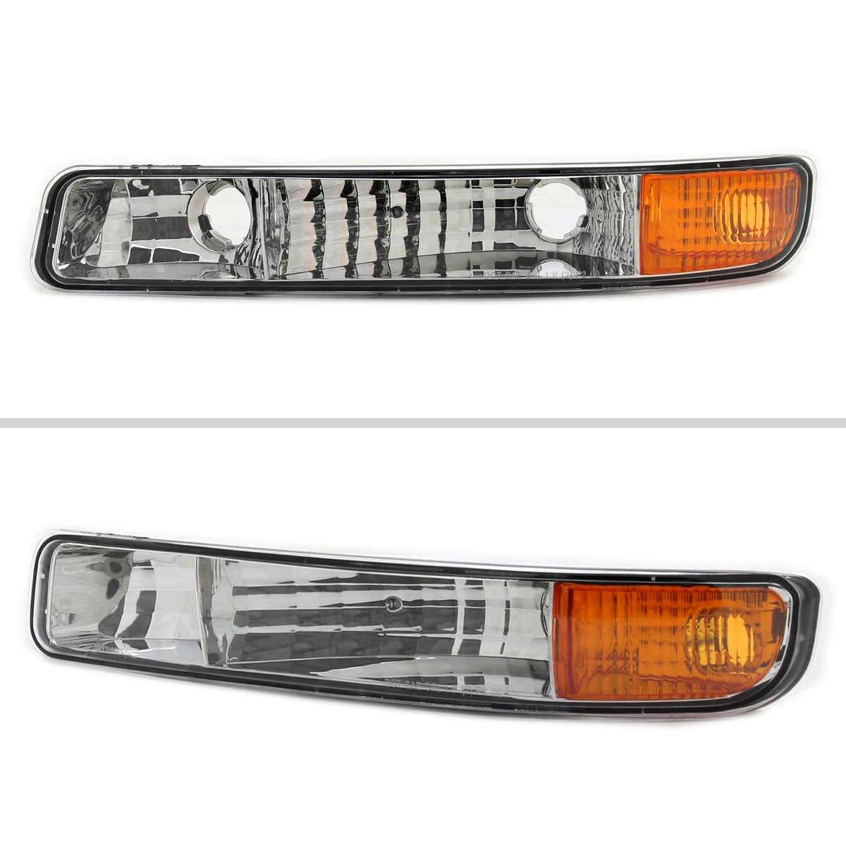 1999-2006 GMC Sierra/2007 Sierra Classic/2000-2006 Yukon/XL Factory Style Bumper Lights (Chrome Housing/Clear Lens)