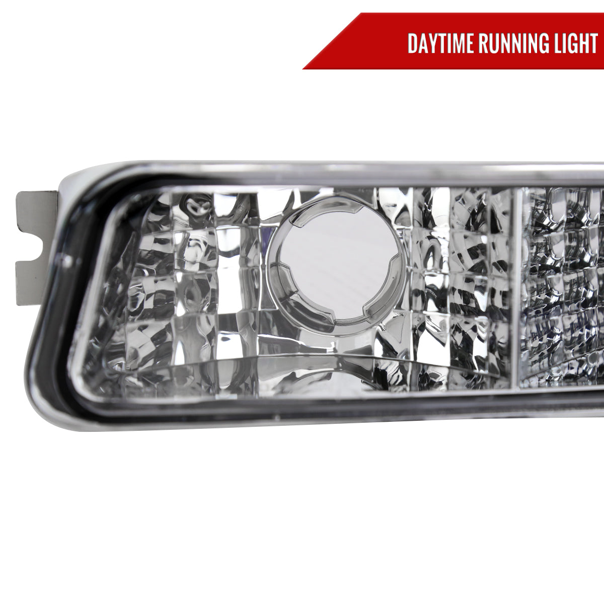 1999-2006 GMC Sierra/2007 Sierra Classic/2000-2006 Yukon/XL Factory Style Bumper Lights (Chrome Housing/Clear Lens)