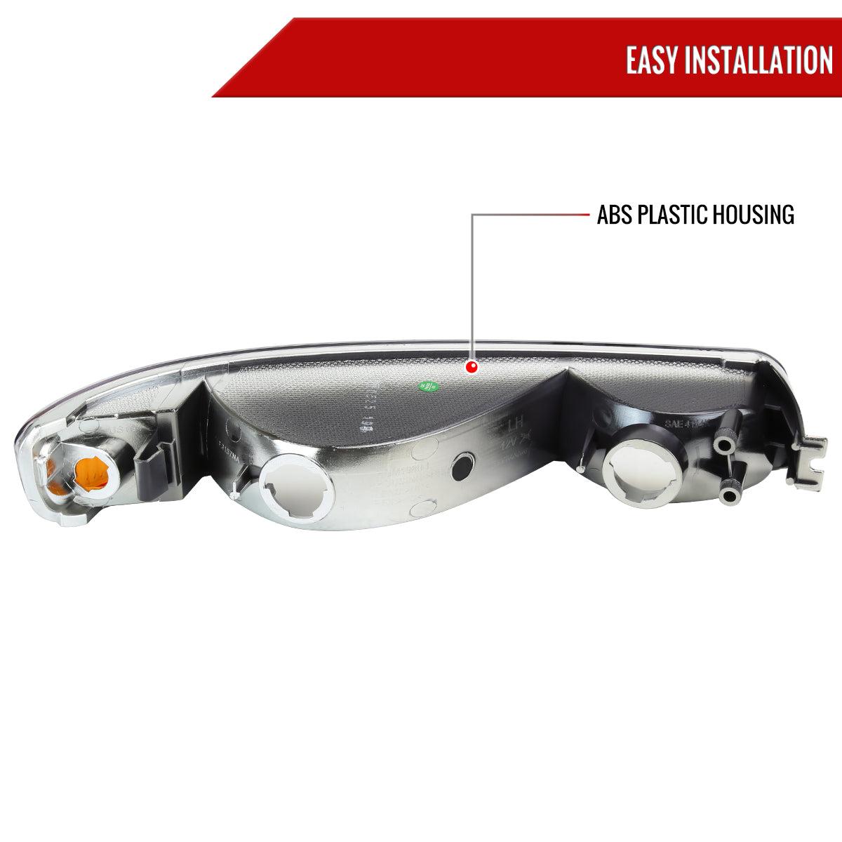 1999-2006 GMC Sierra/2007 Sierra Classic/2000-2006 Yukon/XL Factory Style Bumper Lights (Chrome Housing/Clear Lens)