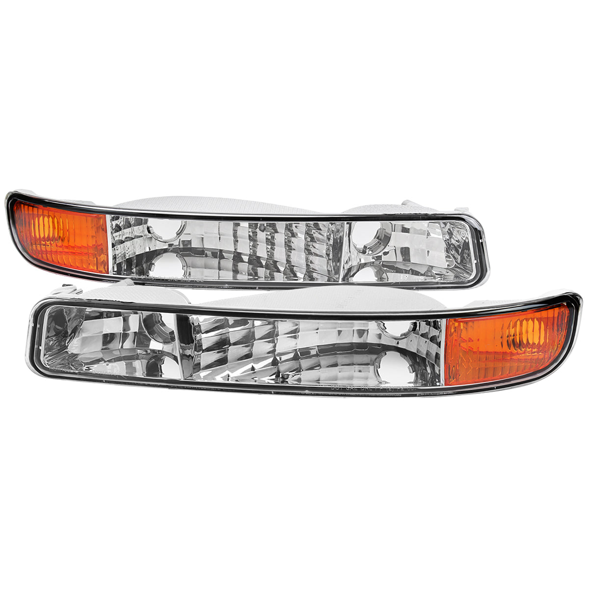 1999-2006 GMC Sierra/2007 Sierra Classic/2000-2006 Yukon/XL Factory Style Bumper Lights (Chrome Housing/Clear Lens)