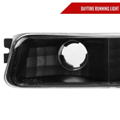 1999-2006 GMC Sierra/2007 Sierra Classic/2000-2006 Yukon/XL Factory Style Bumper Lights (Matte Black Housing/Clear Lens)