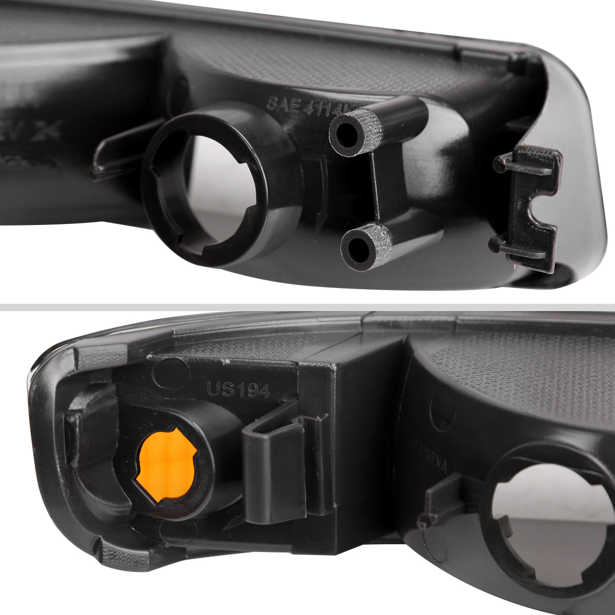 1999-2006 GMC Sierra/2007 Sierra Classic/2000-2006 Yukon/XL Factory Style Bumper Lights (Matte Black Housing/Clear Lens)