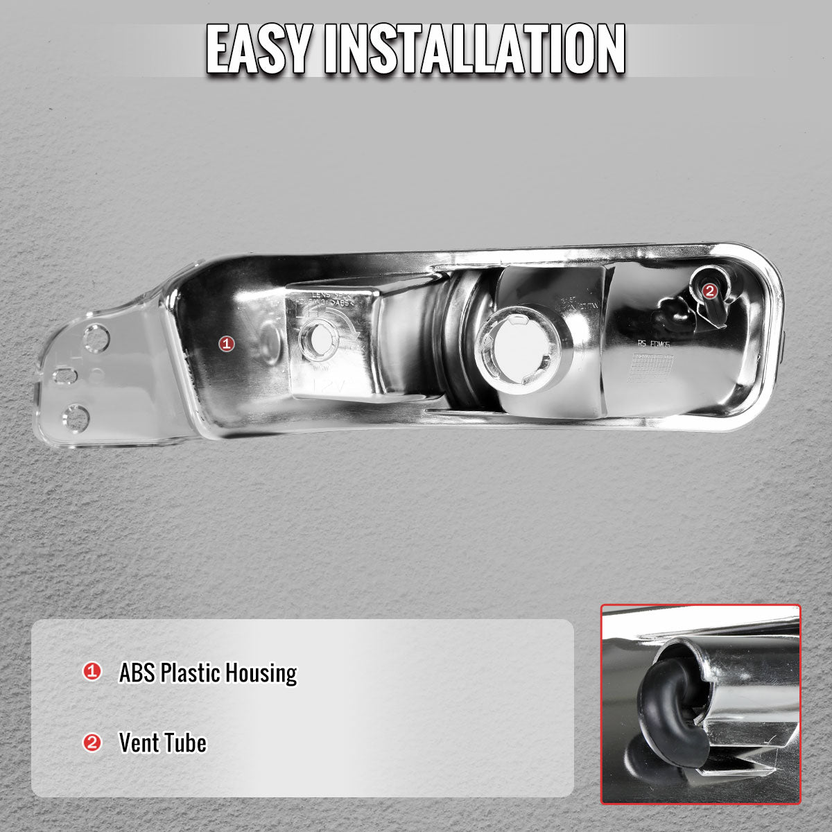 2005-2009 Ford Mustang Turn Signal Parking Lamp (Chrome Housing / Clear Lens)