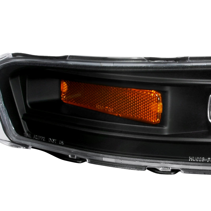 2005-2009 Ford Mustang Factory Style Bumper Lights (Matte Black Housing/Clear Lens)