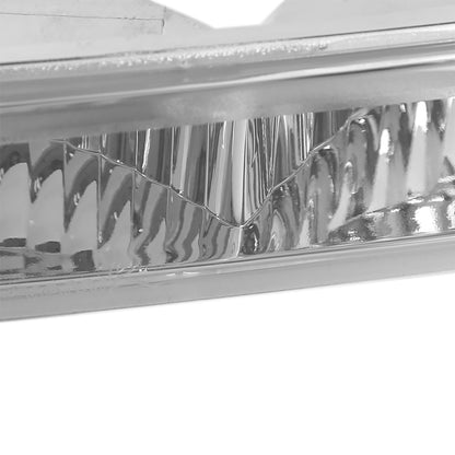 1998-2004 Chevrolet S10/ GMC Sonoma Bumper Lights (Chrome Housing/Clear Lens)