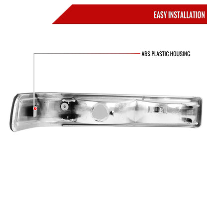 1998-2004 Chevrolet S10/ GMC Sonoma Bumper Lights (Chrome Housing/Clear Lens)