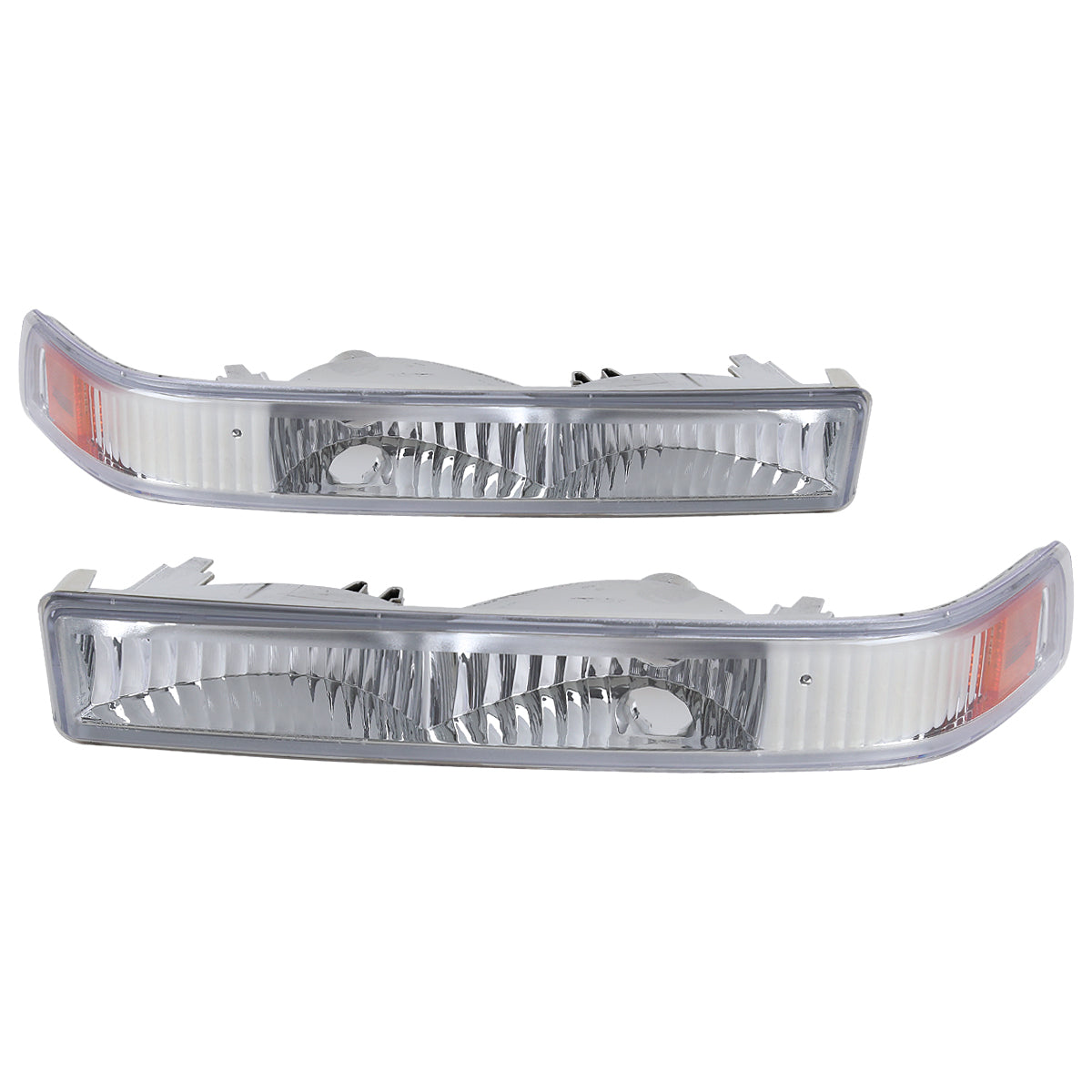 1998-2004 Chevrolet S10/ GMC Sonoma Bumper Lights (Chrome Housing/Clear Lens)