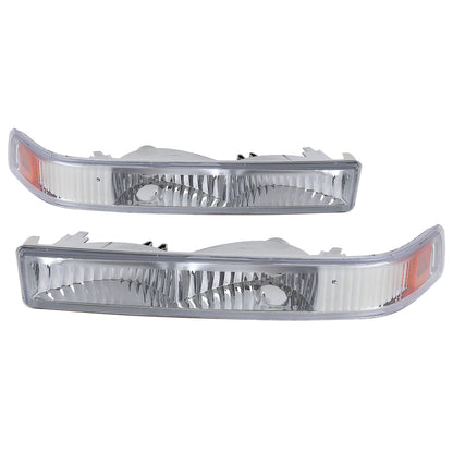 1998-2004 Chevrolet S10/ GMC Sonoma Bumper Lights (Chrome Housing/Clear Lens)