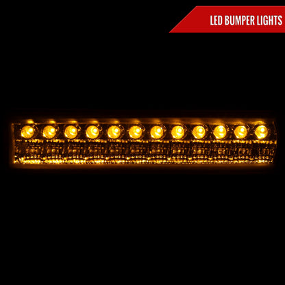 1998-2004 Chevrolet S10/ GMC Sonoma LED Bumper Lights (Chrome Housing/Clear Lens)