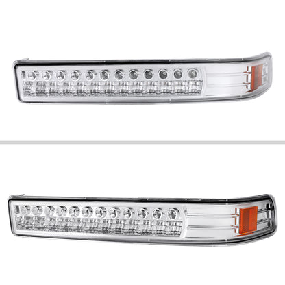 1998-2004 Chevrolet S10/ GMC Sonoma LED Bumper Lights (Chrome Housing/Clear Lens)