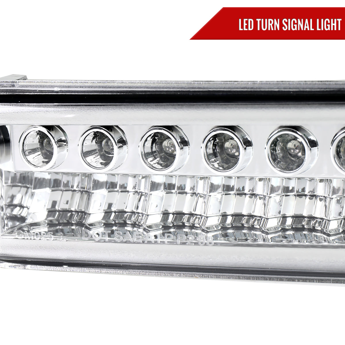 1998-2004 Chevrolet S10/ GMC Sonoma LED Bumper Lights (Chrome Housing/Clear Lens)
