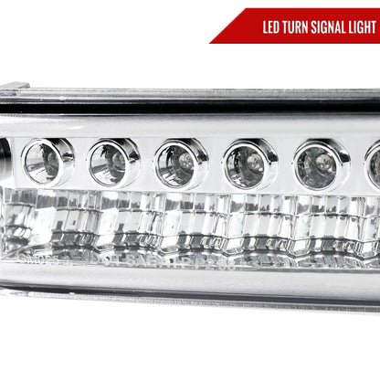 1998-2004 Chevrolet S10/ GMC Sonoma LED Bumper Lights (Chrome Housing/Clear Lens)