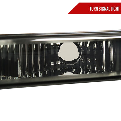 1998-2004 Chevrolet S10/ GMC Sonoma Bumper Lights (Chrome Housing/Smoked Lens)