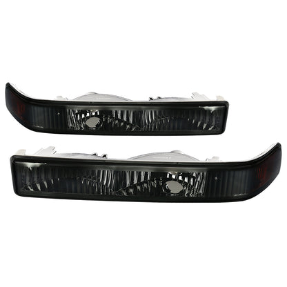 1998-2004 Chevrolet S10/ GMC Sonoma Bumper Lights (Chrome Housing/Smoked Lens)