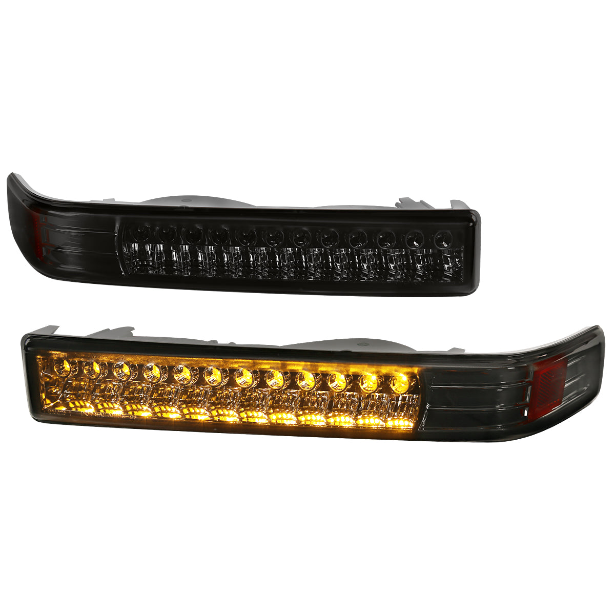 1998-2004 Chevrolet S10/ GMC Sonoma LED Bumper Lights (Chrome Housing/Smoked Lens)