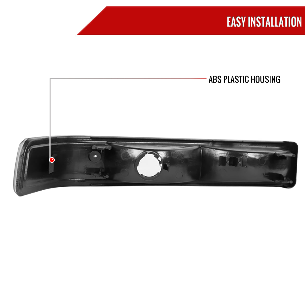 1998-2004 Chevrolet S10/ GMC Sonoma Bumper Lights (Matte Black Housing/Clear Lens)