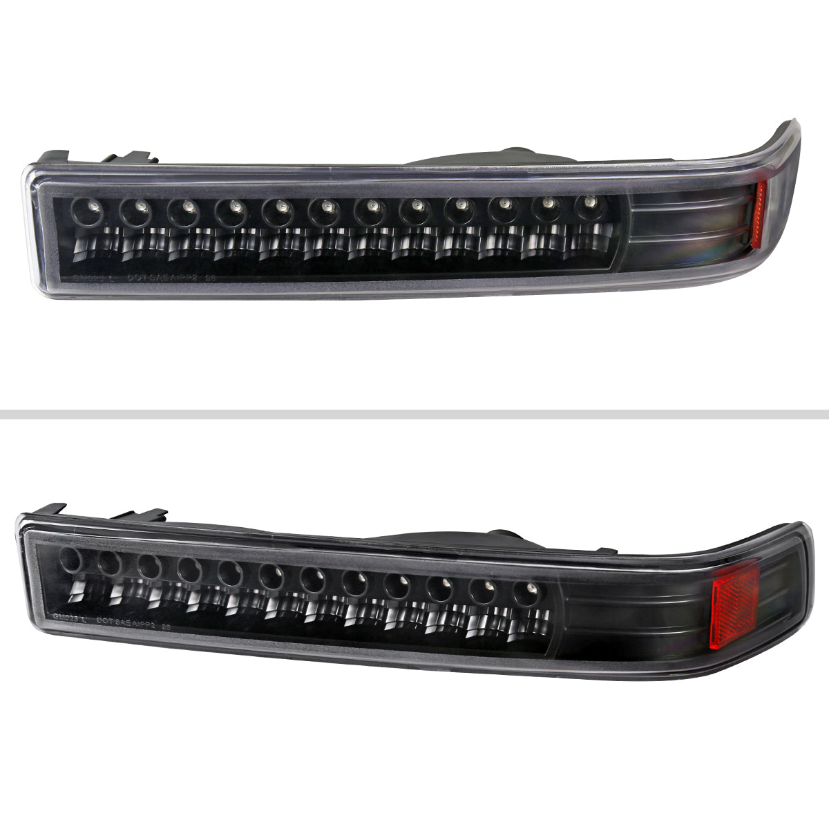 1998-2004 Chevrolet S10/ GMC Sonoma LED Bumper Lights (Matte Black Housing/Clear Lens)